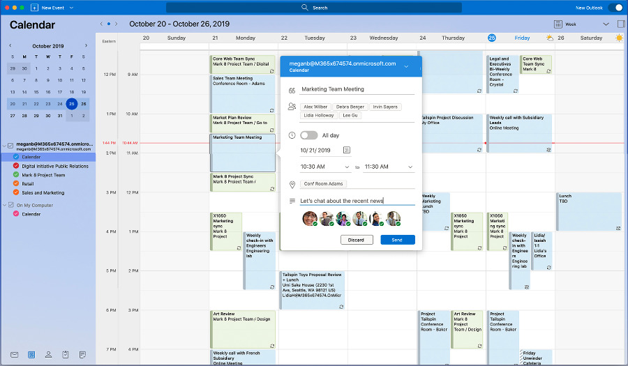 create a calendar group in outlook 2016 for mac